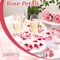 200 Pcs Artificial Silk Rose Petals, Bulk Silk Flower Petals for Wedding Decor Basket Wedding Aisle Runner Bridal Shower Valentine's Day Romantic Night Decoration